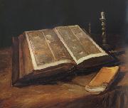 Still Life with Bible (nn04) Vincent Van Gogh